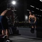 This route takes serious patience. Begin with smaller goals, such as gaining one pound of muscle per month. You can accomplish this by increasing the amount of weight and reps with each workout. The Bowflex SelectTech 560 Dumbbells condense 32 different weights down to two -- maximizing space and storage at home.